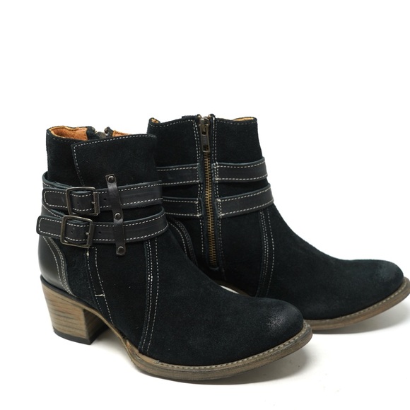 Freebird Shiloh Black Suede Riding Ankle Boot Womens Size 7 - Picture 3 of 13